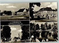 O7550 Lübben HOG Strandcafe, Spreewald Lichtspiele, Breite Str, 1969 AK Kino