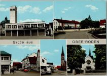 63322 W6074 Ober-Roden - Kirche Bahnübergang Ortsansichten Mehrfachaufnahme