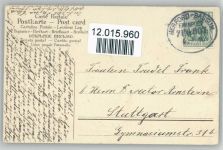 Ein großes Hufeisen und Blumen 1910 AK Geburtstag Hufeisen Prägedruck