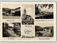 56593 W5453 Horhausen (Westerwald) - Blick ins Tal Im Wiedtal Pfarrkirche Ortsansicht Grenzbachtal Mühle Mehrfachaufnahme
