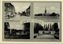 47877 W4156 Willich - Am Krankenhaus Kath. Pfarrkirche Volkspark Ehrenmal 4-Bildaufnahme