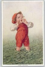 Verlag Wohlgemuth Nr. 03355 - "Hans im Glück" Kinder - Glücksklee Fialkowska, W. Künstlerkarte