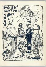 HG 8 b - Matur 1945 - Karikatur - keine AK Abitur