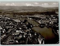 79618 W7888 Rheinfelden , Baden 1966 - Luftbild AK Kl. Eckknick