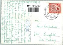 79618 W7888 Rheinfelden , Baden 1966 - Luftbild AK Kl. Eckknick