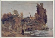 Nr. 3313 - Villa am Abend Böcklin, A. Künstlerkarte