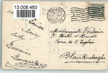 Bonne Fete - Eisenbahn, Vergissmeinnicht Reliefdruck 1911