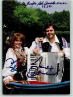 Oberkrainer Duo Volksmusik Original Autogramm Schlagersänger