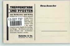 Treppenstäbe und Pfosten aus Holz - Firma Kutsche in Bockenem ca 1925 AK Holzverarbeitung
