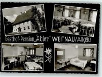 87480 W8961 Weitnau - Gasthof Adler mit Innenansicht, gute Erhaltung AK