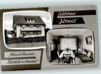 73630 W7064 Buoch - Gästehaus Krauss mit Innenansicht 1960 , gute Erhaltung AK