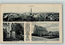 55291 W6501 Nieder-Saulheim 1919 - Kriegerdenkmal, Schule, Teilansicht, AK