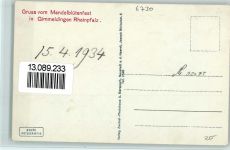 67433 W6730 Gimmeldingen 1934 Foto AK Mandelblütenfest AK