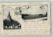 73700 Les Chapelles 1903 - Souvenir de Chapelles - Kirche, Teilansicht, AK