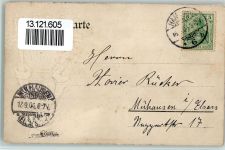 W2000 Hamburg Alter Jungfernstieg Trachten 1904 Lithographie / Prägedruck