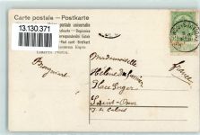 AK mit Glimmerauflage Mittelalter Kinder Fächer Vergissmeinnicht Fächer 1903 AK mit Glitzer