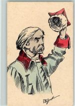 sign T. Nijenski handcoloriert Tracht Polen