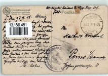 Radrennen AK Continental 1918 Gebrauchsspuren