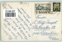 66649 W6692 Oberthal , Saar Gebrauchsspuren Hauptstraße Kirche Schule Poststraße