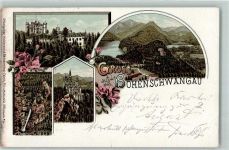 87645 W8959 Hohenschwangau Lithographie
