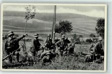Unser Reichsheer Infanterie greift an AK Wehrmacht WK II