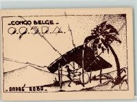 O.Q.5.R.A. Andre Roba Qsl-Karte Gebrauchsspuren