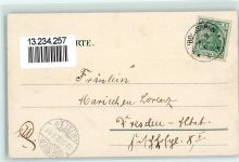 08491 O9804 Netzschkau 1902 Lithographie Jugendstil Gruss aus vom Vogtland