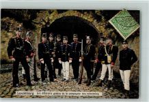 Luxembourg Luxemburg les differents grades de la compagnie des volontaires AK Militär Luxemburg 1910