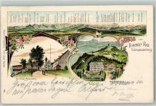 82383 W8126 Hohenpeißenberg 1900 Lithographie Bad Hohen-Sulz Panorama