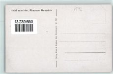 55624 W6572 Rhaunen , Hunsrück - Hotel Zum Idar Emailleschild