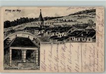 54700 Vilcey-sur-Trey Künstlerkarte Kirchbrunnen sign W. Mühlenbeck Feldzug 1914 - 15 Feldpost WK I Infanterie-Regiment Markgraf Karl 7. Brandenburgisches Nr 60