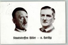 Staatstreffen Hitler - Horhy + SST Kiel Deutschlandreise Reichsverweser v. Horthy 1938 WK II Hitler