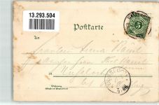 08396 O9611 Waldenburg , Sachs 1897 Lithographie Waldenburg Fürstl. Schloß Dorflinde
