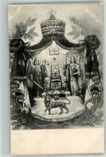 1930 - Armes d`Abyssinie Wappen Haile Selassie Allegorische Darstellungen Gerechtigkeit und Macht