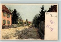 W7850 Lörrach Nr. 8 Straßenbild AK Daur, H. 1898 Lithographie / Künstlerkarte