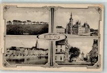 Elbing Elblag 1916 - Kaserne Rathaus Am Wasser Alter Markt Geprüft Stempel Eckmangel