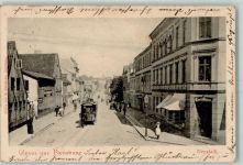 24937 W2390 Flensburg 1900 Gebrauchsspuren Neustadt Pferdestraßenbahn