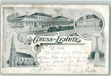 31275 W3160 Lehrte b Hannover 1900 - Bahnhof Schule Kriegerdenkmal Luther-Kirche
