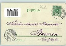 42929 W5632 Wermelskirchen 1898 Lithographie Eich Marktplatz Eingang Wasserwerk
