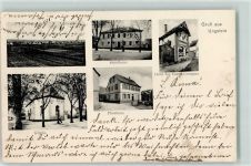 67098 W6702 Ungstein 1907 - Schulhaus Haus des Herrn Georgens Pfarrhaus Kirche