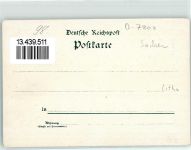 04552 O7200 Borna b Leipzig Lithographie Dampflokomotive Zwiebeln Fisch Jugendstil