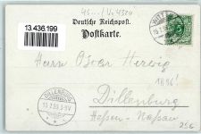 45525 W4320 Blankenstein , Ruhr 1896 Lithographie Burg Hotel Gasthaus von Gustav vom Stein jr