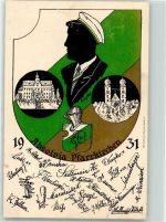 84347 W8340 Pfarrkirchen , Niederbay Lithographie Absolvia 1931 Studentika