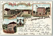 25551 W2214 Lockstedt , Holst Lithographie Lager Hauptwache Bismark-Denkmal Hotel Kaiserhof