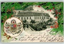 96231 W8623 Vierzehnheiligen 1903 Prägedruck Basilika Vierzehnheiligen Klostergarten Wappen