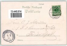 24376 W2340 Kappeln , Schlei 1898 Lithographie Posthaus Schleimünde Strandhotel Segelboot