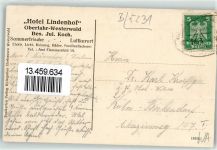 57641 W5231 Oberlahr , Westerw - Waldweg Hotel Lindenhof Bahnpoststempel