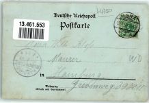 59423 W4750 Unna 1899 Lithographie / Mondschein Marktplatz Denkmal Badehaus Königsborn Wappen