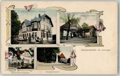 29386 W3122 Hankensbüttel - Gasthaus-Kurhaus Göhmann Kaiserl. Postamt Kriegerdenkmal