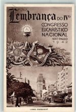 Sao Paulo - Lembranca Congresso Eucaristico Nacional Largo Paissandu Straßenbahn